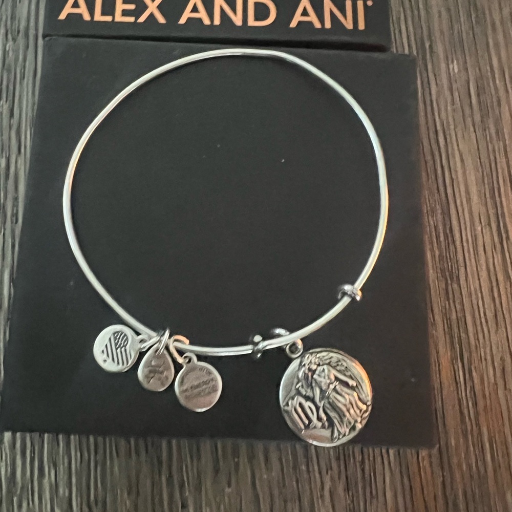 Alex and Ani Silver Virgo Charm Bracelet